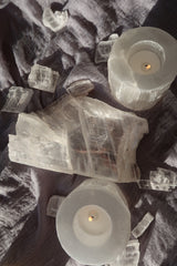 Selenite Candle Holder