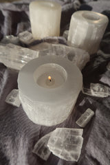 Selenite Candle Holder