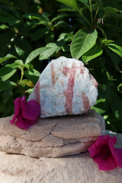 Aquamarine with Pink Tourmaline